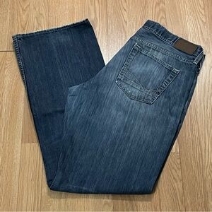 Reclaim Jeans Mens 36L (36x33) Relaxed Bootcut Medium Blue Wash Loose BKE Buckle